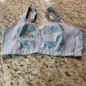 Catherines All Day Comfort Cotton Lace Trim Wireless Bra 46D